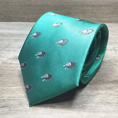 Men’s Thanksgiving Day Turkey Holiday Season Party Festive Novelty Necktie Green • $12.99