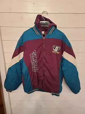 Vintage Stadium Apparel NHL Mighty Ducks Full Zip Jacket Size XL 20 RARE!! • $164.99