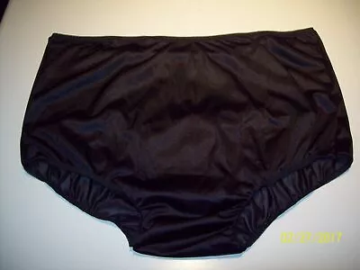 2 FULL LAYERS Black NYLON TRICOT Bubble PANTY Sleeve Pocket BRIEF 36 - 44  1X • $39.99