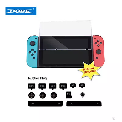 Tempered Glass Screen Protector Plus Dust Proof Kit For Nintendo Switch • $14.99