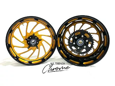 Stock Size *color Match* Black/gold Turbo Wheels 2001-2004 Suzuki Gsxr 1000 • $4599.99