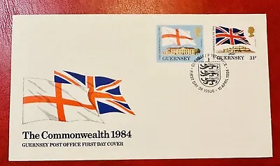 £3.49 • Buy Guernsey 1984 The Commonwealth Flags FDC GUERNSEY POST OFFICE POSKMARK