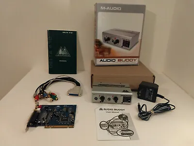 M-audio Buddy Microphone Instrument Preamp + Delta 410 Sound Card + Cables Box • $99.99