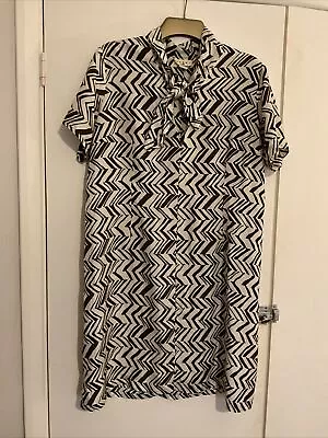 Marni At H And M Zigzag Silk Dress Eur Size 42 Uk 14 US12 • $55.99