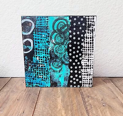 Mixed Media ORIGINAL Abstract COLLAGE With Hand Painted Paper • $28