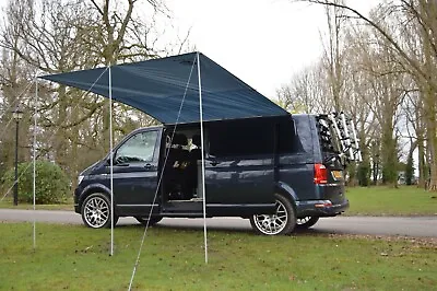 Campervan Caravan Awning Sun Canopy By WILD EARTH MEDIUM GREY SET 2.4 X 3m • £89.99