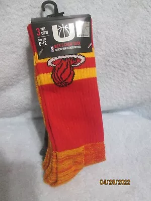 NBA Miami Heat 3 Pack Men's Crew Socks New Size 6-12 See All Pics • $21