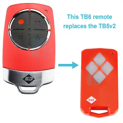 B&D TB6 Tri Tran Remote Replace B&D TB5 BD4 TB2 Garage Door Transmitter 100510 • $79