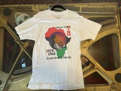 Vintage Salah Sportswear Martin Luther King Memorial Single Stitch Tshirt Size L • $60