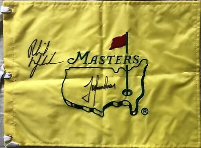 Phil Mickelson Trevor Immelman Signed Autographed Auto Undated Masters Flag JSA • $399.99