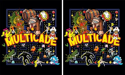 Mame Multicade Classics Side Art Arcade Cabinet Graphics Decals Stickers Set • $23