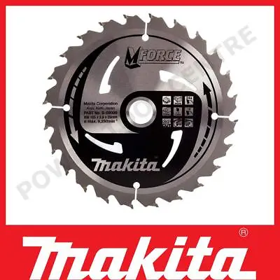 Makita B-08006 Makforce Circular Saw Blade 165mm X 20mm 24 Teeth 5704R 5704RK • £21.99