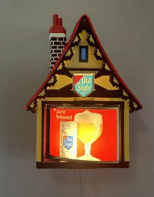 Rare Motion Rotating Old Style Beer Chalet Bavarian House Sign Light HEILEMAN'S • $445.45