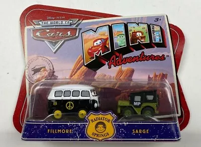 Disney Pixar Cars Mini Adventures Fillmore And Sarge Sarges Boot Camp 2 Pack • $16.99