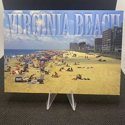 Greetings From Virginia Beach VA Swimming & Sun Bathing Hotels Postcard A10 • $4.60