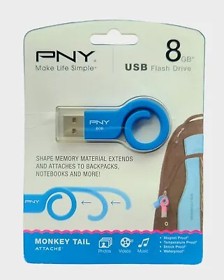 PNY 8GB USB Flash Drive Monkey Tail Attache Photos Videos Music • $9.99