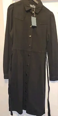 BNWT Ladies Women's Black Military Shirt Dress Size 8 • £8