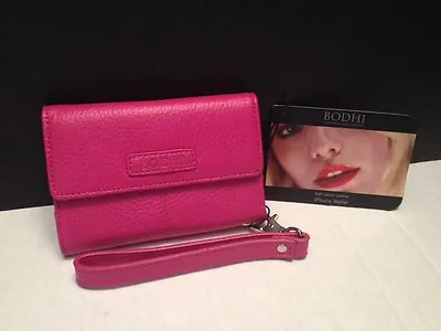 Bodhi Pink Italian Soft Leather IPhone 4/4S Wallet Wristlet NWT  $98 • £10.82