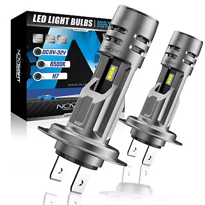 NOVSIGHT 2X H7 Car LED Headlight 12000LM Globes Bulbs Kit 6500K White Beam Lamps • $35.99