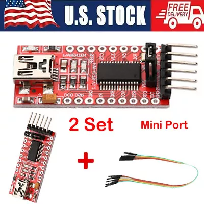 2x FT232RL 3.3V 5.5V FTDI USB To TTL Serial Adapter For Arduino Mini Port /Cable • $11.25