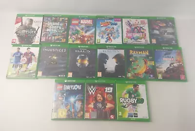 Xbox One Game Bundle Of 15 Games Just Dance 2019 Witcher 3 Fifa 15 Halo S82 • £9.99