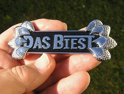 DAS BIEST - THE BEAST CAR EMBLEM Chrome Metal Badge Fits German BMW AUDI VW Etc • $24.95