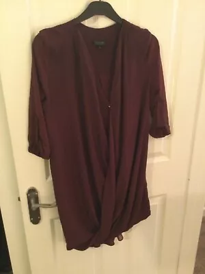 Topshop Gathered Oversize Shift Dress Size 10 • £4.99