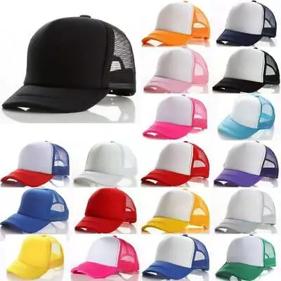 Kids Casual Mesh Baseball Cap Snapback School For Toddler Boys Girls Hip Hop Hat • £7.07