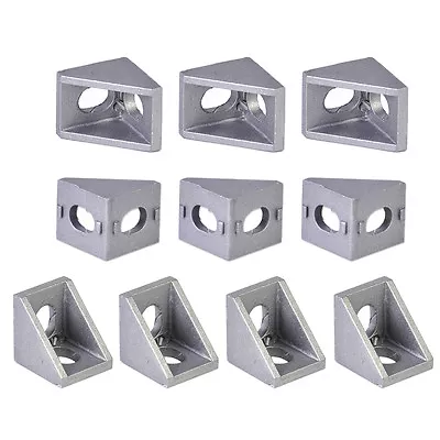 10x Aluminum Right Angle Bracket 90 Degre Double Side L Shape Corner Joint Brace • $7.30