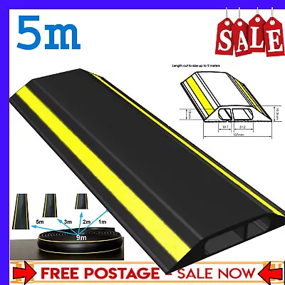 Floor Cable Cover Protector Rubber Heavy Duty Trunking Wire Lead Trip Bumper4siz • £13.99