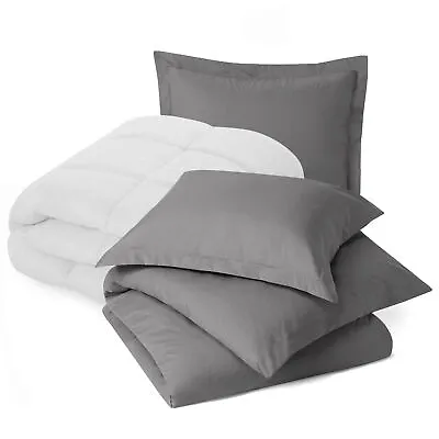 $39.99 • Buy Set Of Luxury Goose Down Alternative Comforter And Ultra Soft 3 PC Duvet Cover