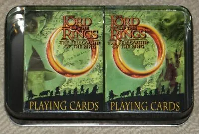 CLEARANCE! Lord Of The Rings FELLOWSHIP OF THE RING ~ PLAYING CARD COLLECTOR TIN • £19.28