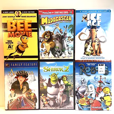 ANASTASIA / SHREK 2 / ROBOTS / BEE MOVIE / MADAGASCAR / ICE AGE (DVD) Animation • $12.97