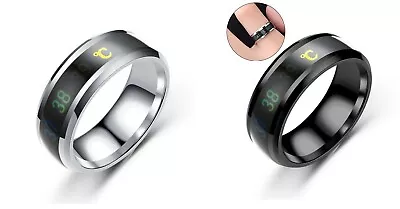 £3.50 • Buy UK Smart Intelligent Steel Temperature Display Ring Magic Emotion Mood Rings