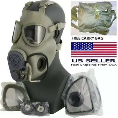 Size 3 Large XL Full Face M10M W Drinking Tube Military NBC Gas Mask  +Bag  • $79.99