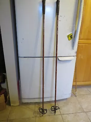 Vintage Bamboo Ski Pole Size   53`` Long  Chalet Decor  Nice   (9635 • $14.99