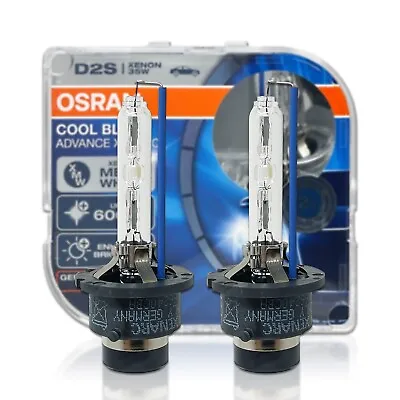 $129.99 • Buy Osram D2S Cool Blue Advance (CBA) HID Xenon Bulbs 66240CBA 6000K Germany 2-Pack