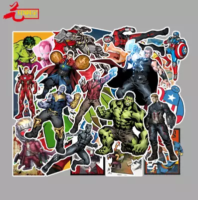 50 Pcs Stickers Marvel Heroes Movie Luggage Skateboard Car Phone Laptop Vinyl • $6.95