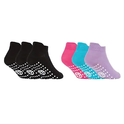 £3.97 • Buy Girls No Slip Gripper Trainer Socks School Sports Arch Support Ankle Liner