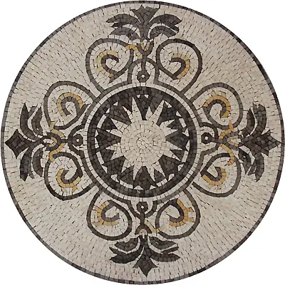 Mosaic Marble Byzantine Patterns Handmade Art Medallion Home Pool Design Floor • $322