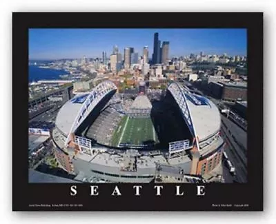 Seattle Washington Qwest Field Seattle Seahawks Mike Smith Art Print 17x24 • $22.64