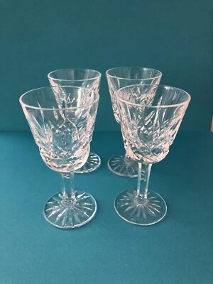$34.99 • Buy Set Of 4 WATERFORD Crystal LISMORE Small Cordial Sherry Glasses - 3.5” Tall
