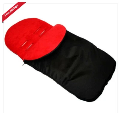 £12.99 • Buy BLACK/RED FOOTMUFF FIT Maclaren Techno Xt/ Quest / Xlr / Volo B PUSHCHAIR 