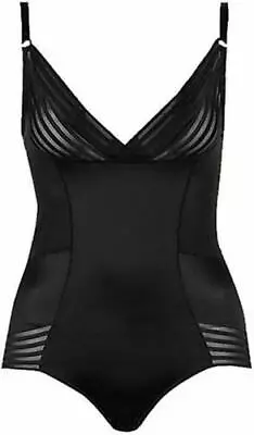 M&S Collection Firm Control Wear Your Own Bra Body Black Slimming Cupless UK 24 • £14.99