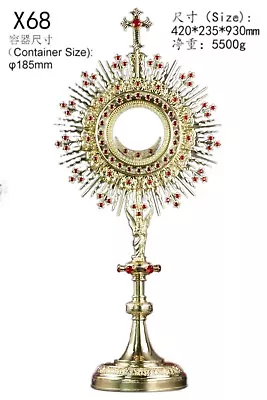 Ornate Large Monstrance For Church 36 3/5 High X68 • $1698