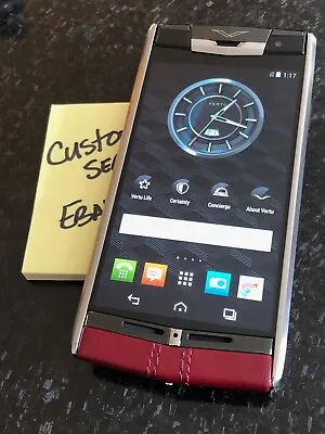 Genuine Brand NEW Vertu Signature Touch Claret Calf Leather Luxury Phone RARE!   • $1649.99