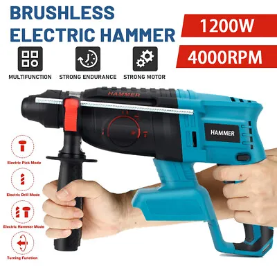 For Makita 18V Cordless Drill SDS Brushless Rotary Hammer Electric Impact Drill • £35.73