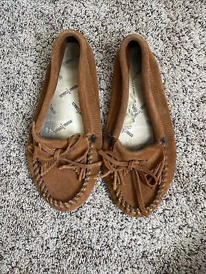 Minnetonka Moccasins Shoes Brown Suede Women's Size 7 • $22