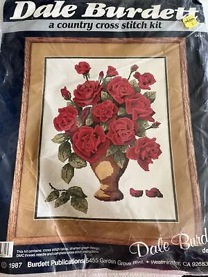 NIP Dale Burdett Cross Stitch Kit CK671 Roses Vintage 1987 • $12