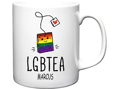 LGBT Mug Personalised Gay Pride Lesbian Rainbow I Love LGBTEA • £10.95